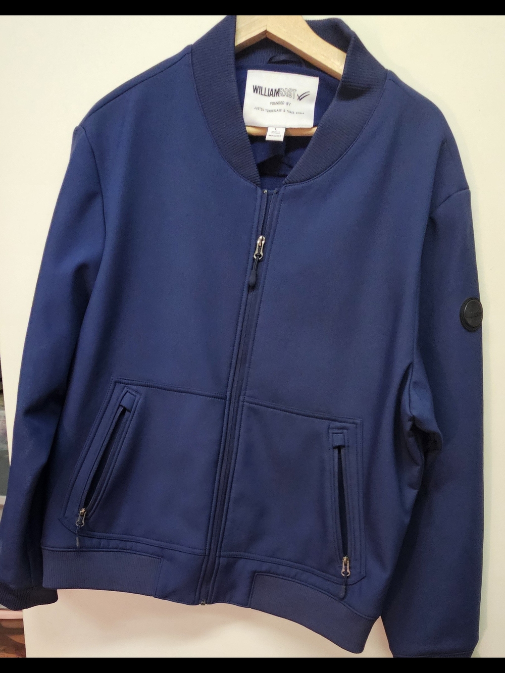 William Rast Navy Blue Kids Zip Bomber Jacket